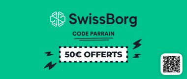 Code de parrainage Swissborg 50€ offerts en Bitcoin