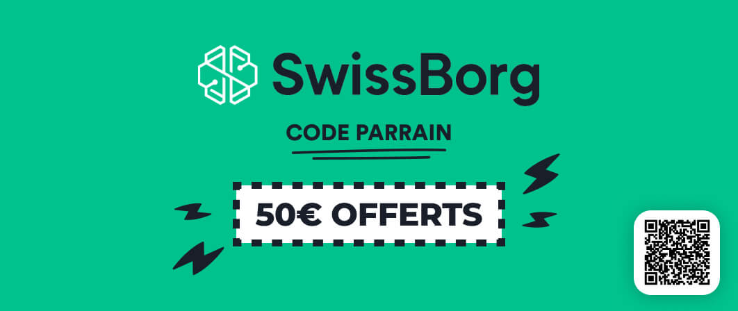 Code de parrainage Swissborg 50€ offerts en Bitcoin