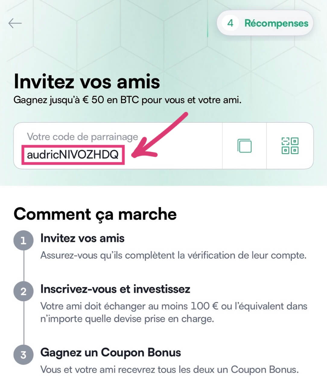 Code parrain Swissborg et conditions du programme de parrainage