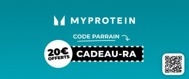 MyProtein : 20€ offerts code promo de parrainage