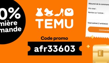 Temu code promo 50% première commande