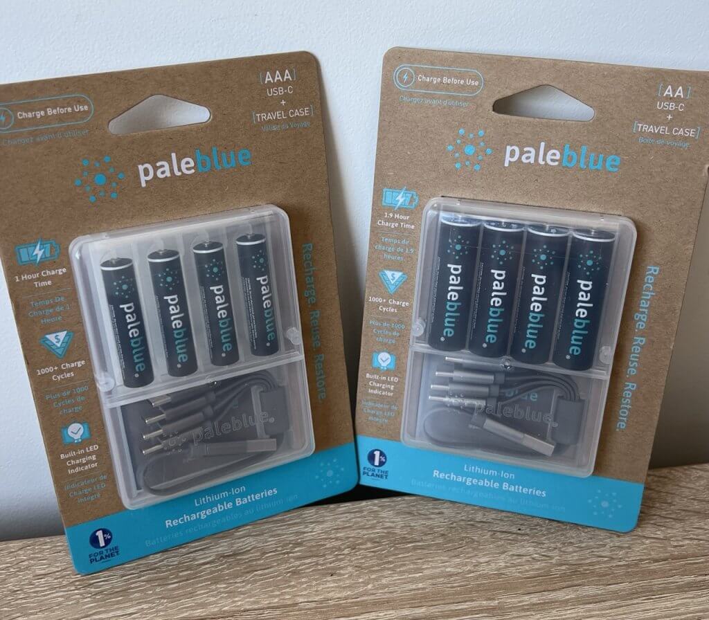 Pale Blue piles rechargeables - packaging