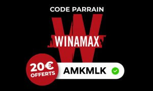 Code parrain Winamax 20€ offerts à l'inscription d'un compte Winamax