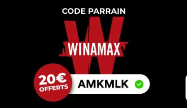 Code parrain Winamax 20€ offerts à l'inscription d'un compte Winamax