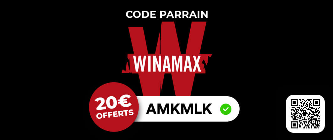 Code parrain Winamax 20€ offerts à l'inscription d'un compte Winamax