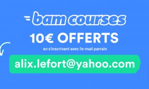 Bam Courses 10€ offerts