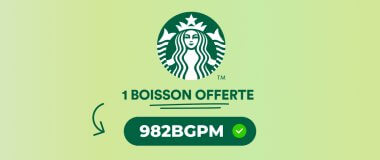 Starbucks France : code de parrainage pour 1 boisson offerte