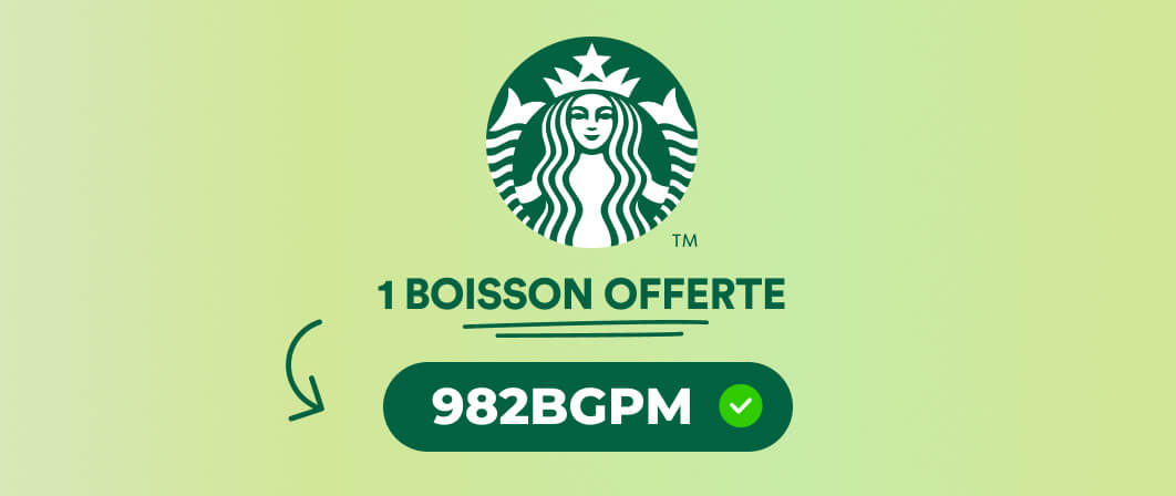 Starbucks France : code de parrainage pour 1 boisson offerte